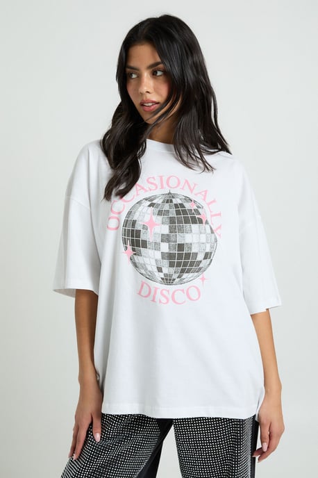 Occasionally Disco Oversized T-Shirt - Image 1
