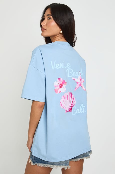 Venice Beach California Front and Back Printed T-Shirt - Image 2