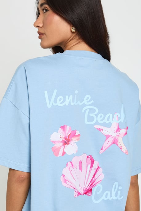 Venice Beach California Front and Back Printed T-Shirt - Image 4