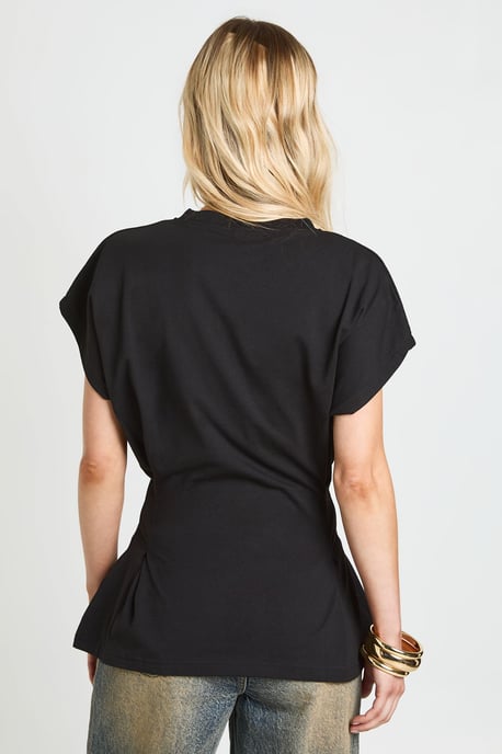 Petite Pleat Waist Peplum T-Shirt - Image 2