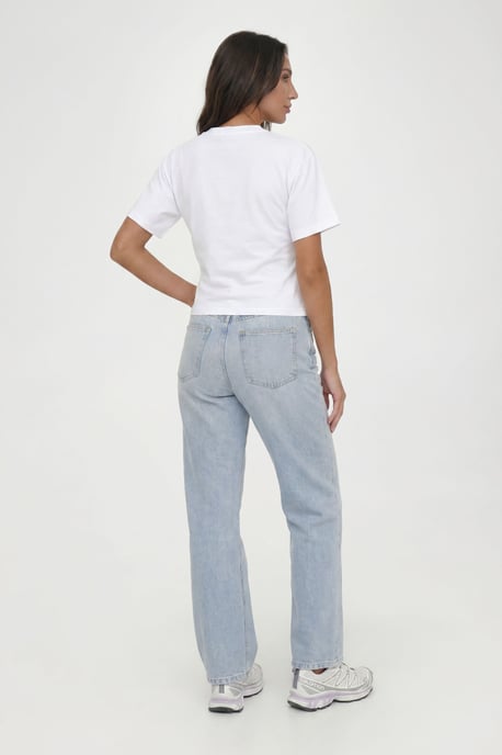 Petite V-Neck Cinched Waist T-Shirt - Image 2