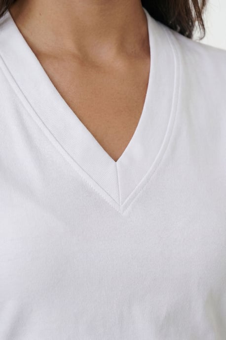 Petite V-Neck Cinched Waist T-Shirt - Image 3