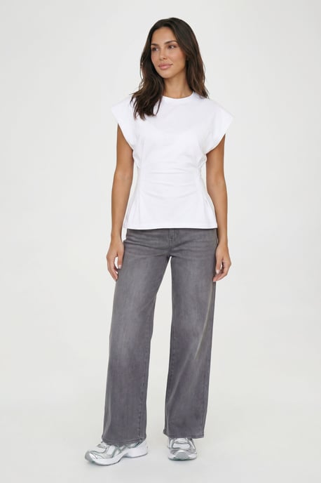 Petite Pleat Waist Peplum T-Shirt - Image 1