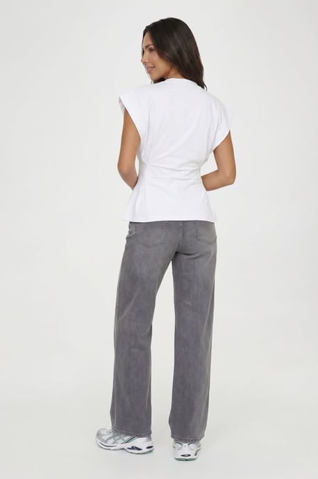 Petite Pleat Waist Peplum T-Shirt - Image 2