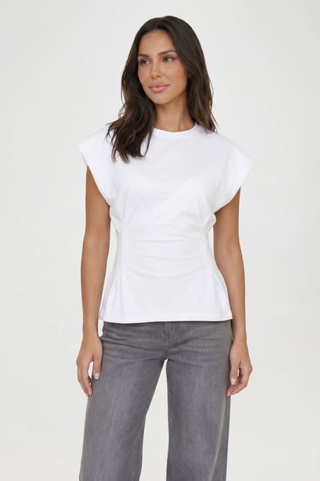 Petite Pleat Waist Peplum T-Shirt - Image 4