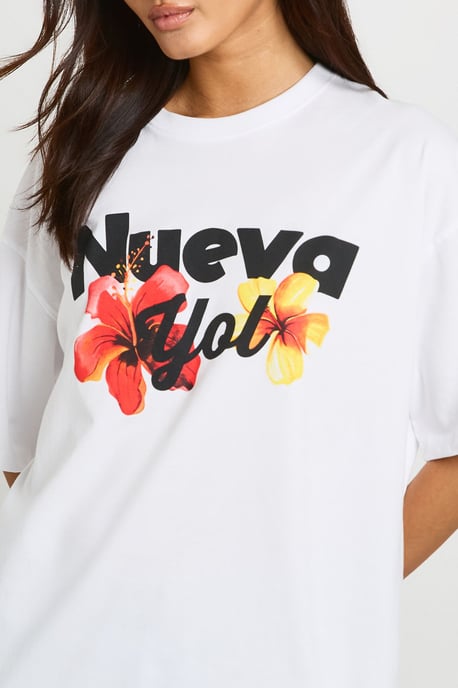 Nueva Yol Printed Slogan T-Shirt - Image 4