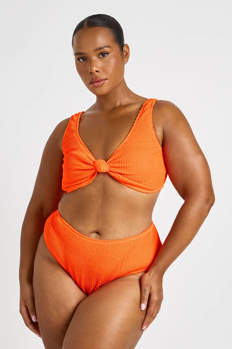 Plus Crinkle Knot Top & High Waist Bikini - Image 1