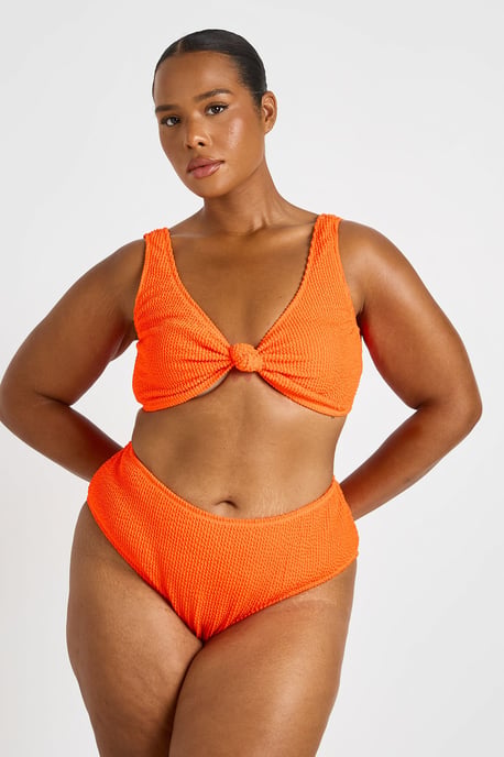Plus Crinkle Knot Top & High Waist Bikini - Image 3