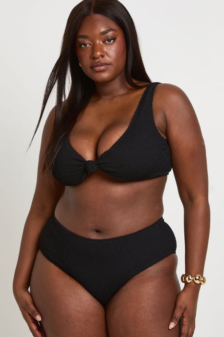 Plus Crinkle Knot Top & High Waist Bikini - Image 3