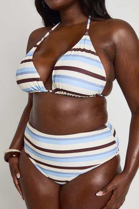 Plus Stripe Top & Hight Waist Bikini - Image 4