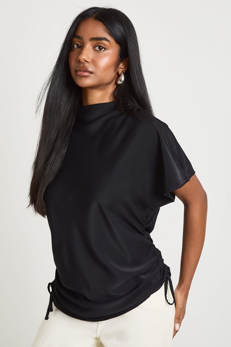 Loose Ruched Side Body Top - Image 1