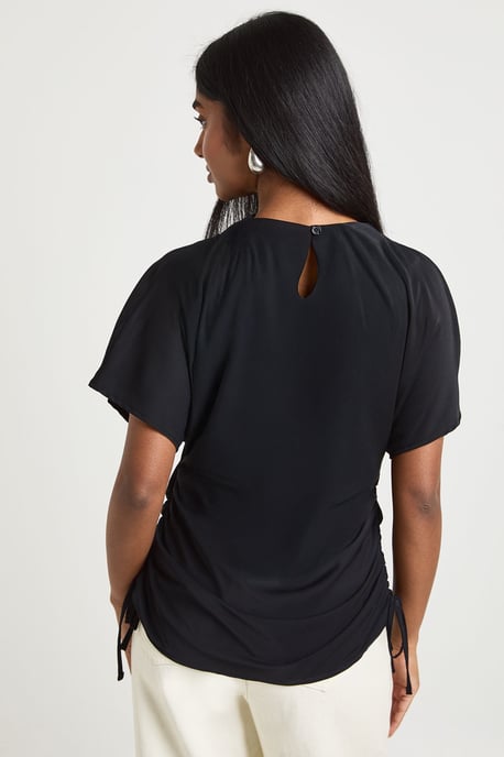 Loose Ruched Side Body Top - Image 2