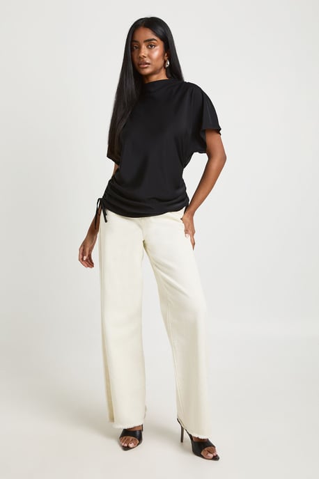 Loose Ruched Side Body Top - Image 3