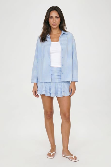 Petite Loose Fitting Stripe Shirt - Image 1