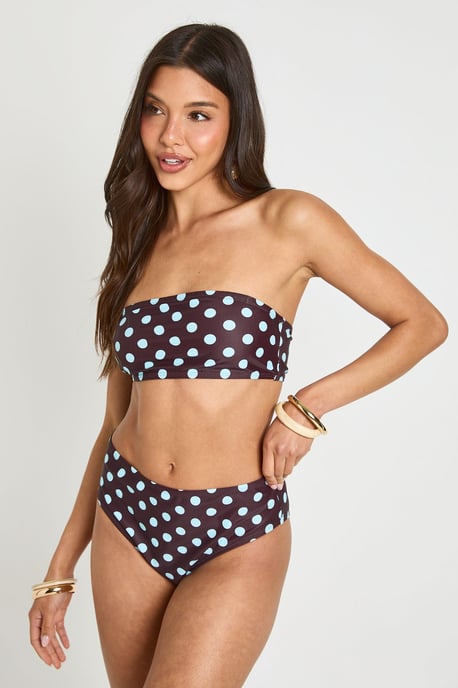 Polka Dot Essentials High Waist Bikini Bottom - Image 3