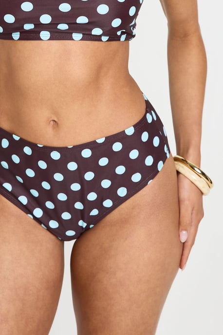 Polka Dot Essentials High Waist Bikini Bottom - Image 4