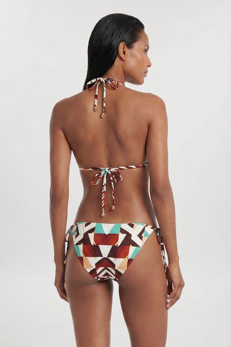 Trim Detail Printed Bikini Bottom - Image 2
