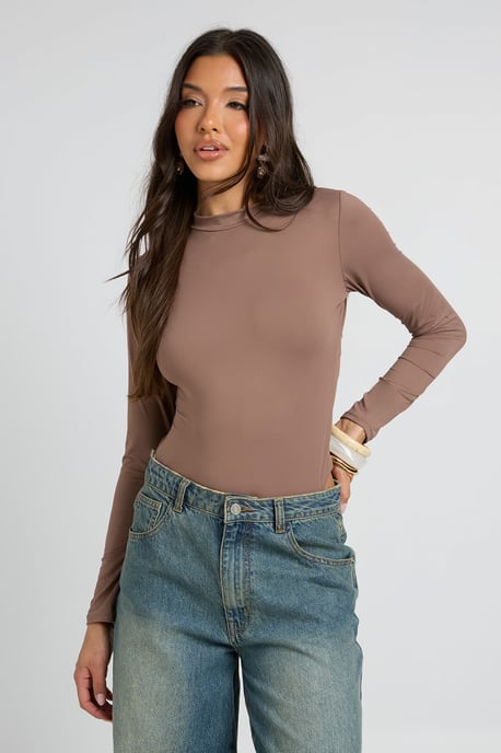 Second Skin Crew Neck Long Sleeve Bodysuit - Image 4