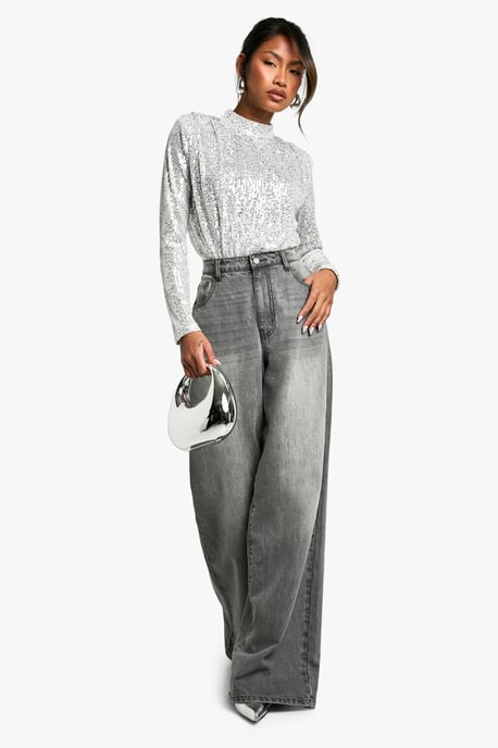 High Neck Sequin Bodysuit - Image 3