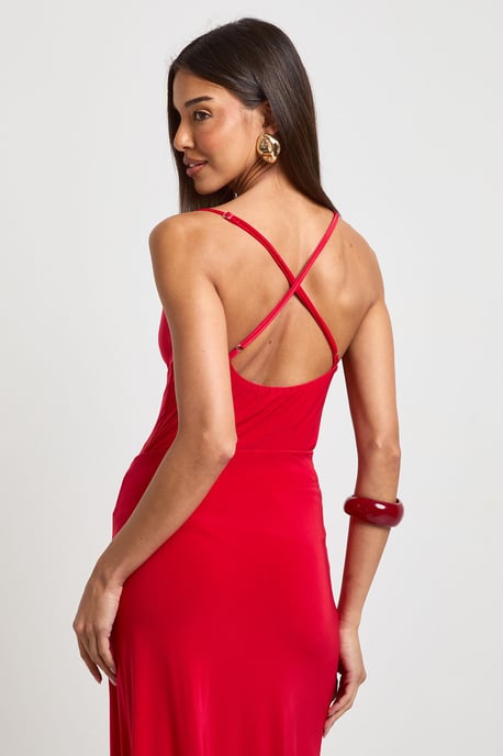 Slinky V Neck Strappy Bodysuit - Image 2