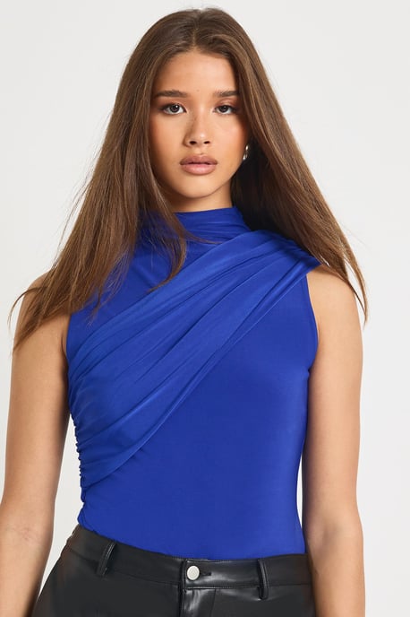 High Neck Wrap Sleeve Bodysuit - Image 3