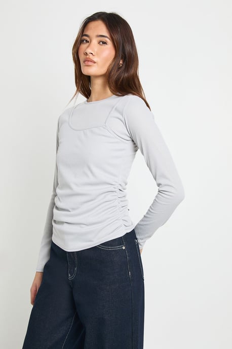 Vest Double Layer Long Sleeve Top - Image 3