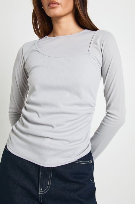 Vest Double Layer Long Sleeve Top - Image 4