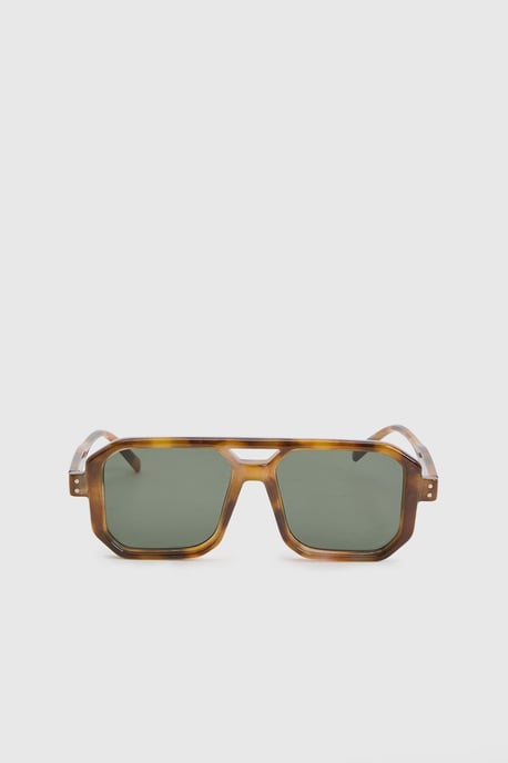 Oversized Squared Aviator Sunglasses - Image 3