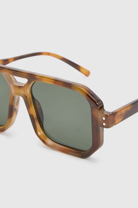 Oversized Squared Aviator Sunglasses - Image 4
