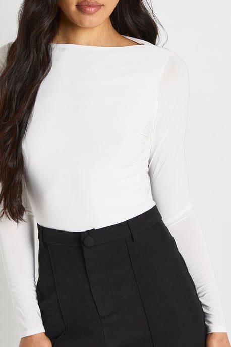Tall Double Layer Slinky Long Sleeve Top - Image 4