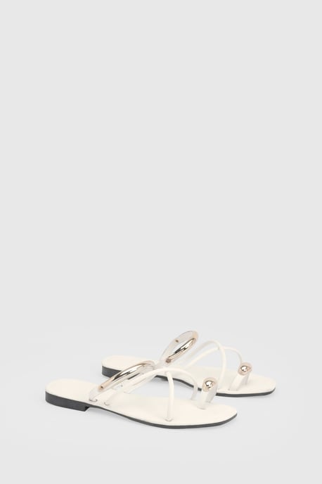 Gold Trim Strappy Sandals - Image 3