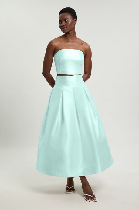 Forever Twill Woven Prom Maxi Skirt - Image 1