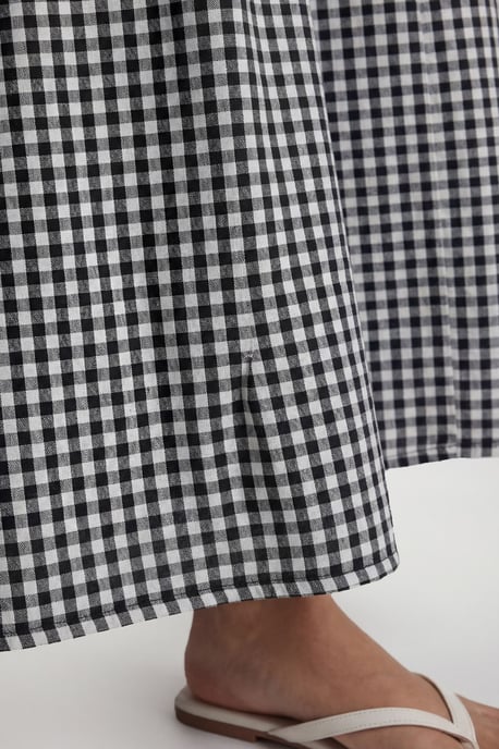 Gingham Poplin Maxi Skirt - Image 4