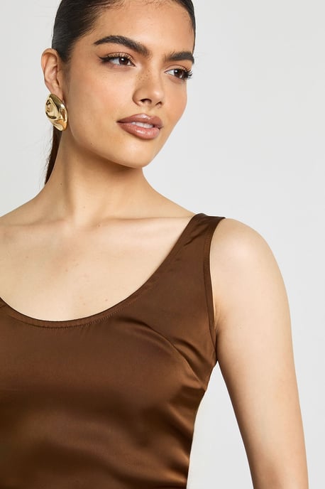 Satin Scoop Neck Cami And Maxi Skirt Co-ord - Image 4