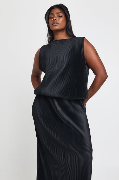 Plus Bubble Hem Top And Maxi Skirt Co Ord - Image 3