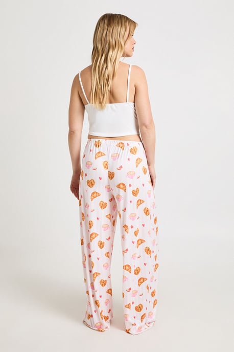 Petite Croissant & Stripe Cami and Trouser Set - Image 2