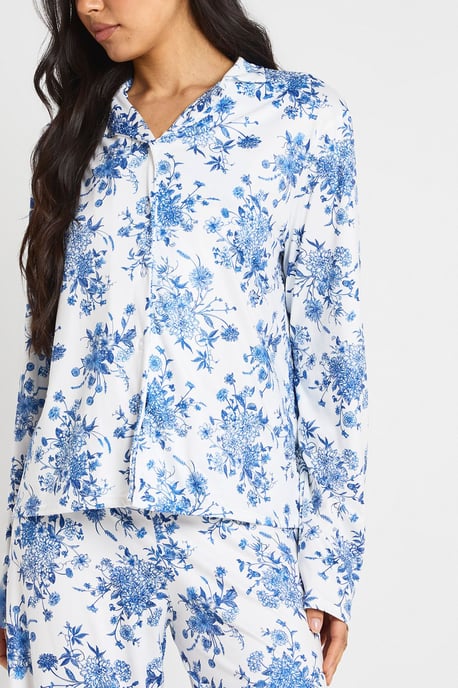 Tall Floral Print Long Sleeve Shirt & Trouser Pyjama Set - Image 2