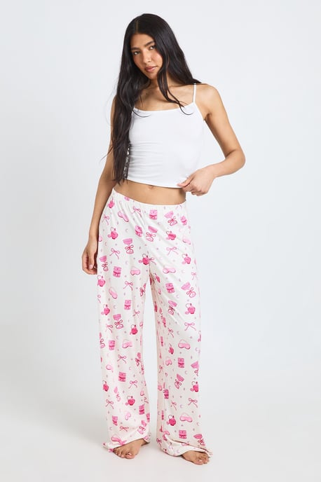 Tall Martini & Bow Print Cami and Trouser Pyjama Set - Image 1