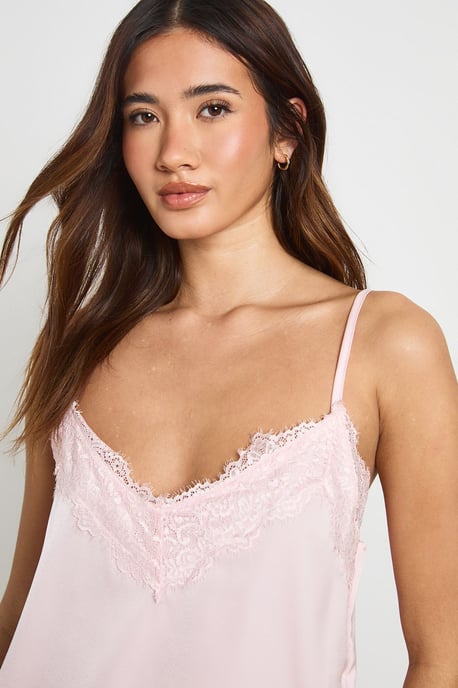 Eyelash Lace Trim Cami & Shorts Pyjama Set - Image 4