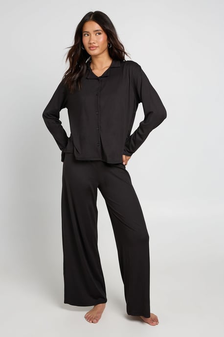 Soft Jersey Long Sleeve Top & Trousers Pyjama Set - Image 1
