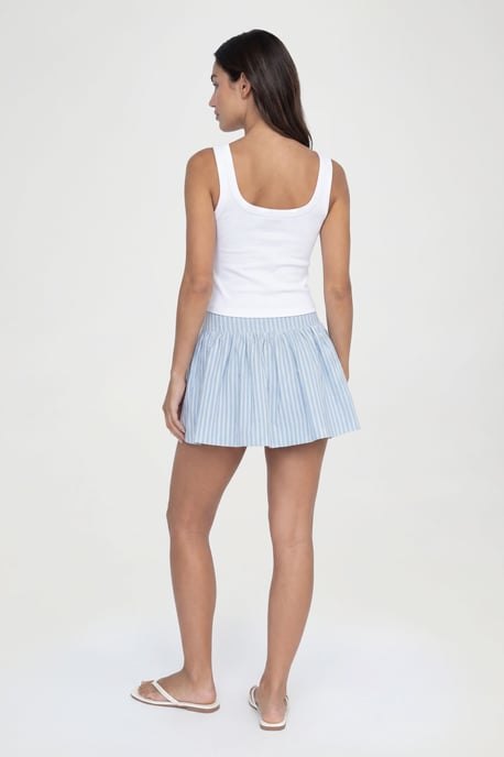 Tall Stripe Flippy Mini Skirt - Image 2