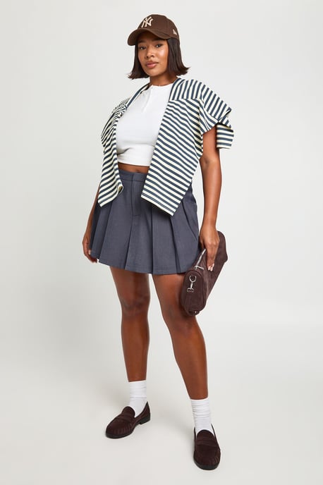 Plus Pleat Front Skort - Image 3
