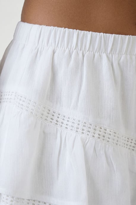 Chiffon Lace Insert Micro Mini Skort - Image 4