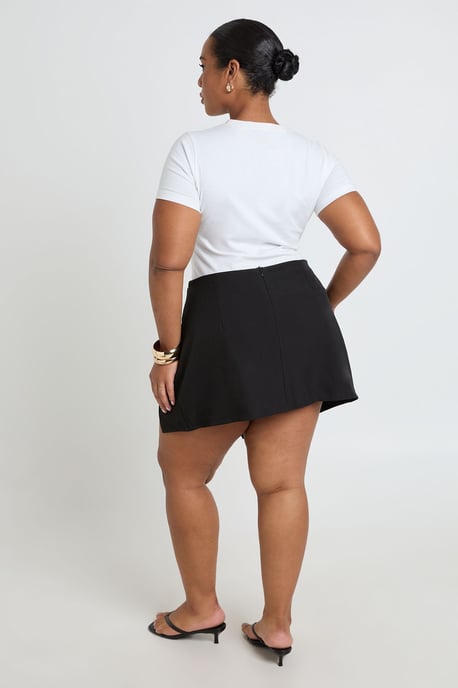 Plus Lace Detail Twist Skort - Image 2