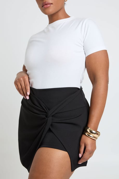 Plus Lace Detail Twist Skort - Image 4