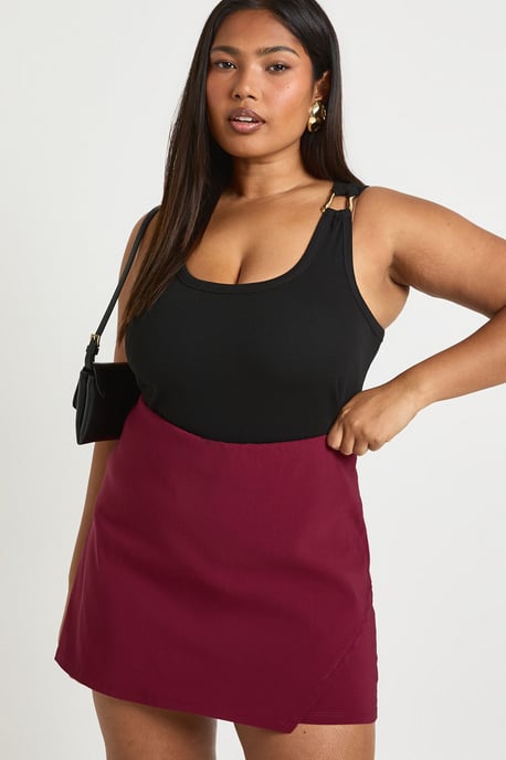 Plus Bengaline Wrap Skort - Image 1