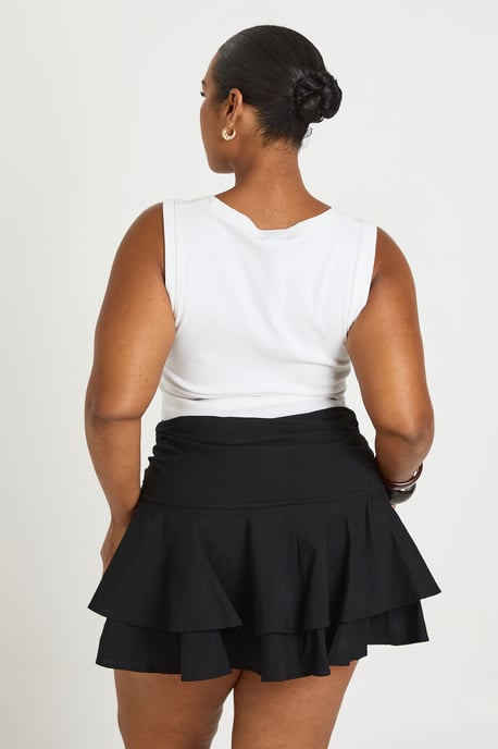Plus Layered Ruffle Skort - Image 3