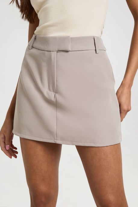 Marl Fitted Mini Tailored Skort - Image 4