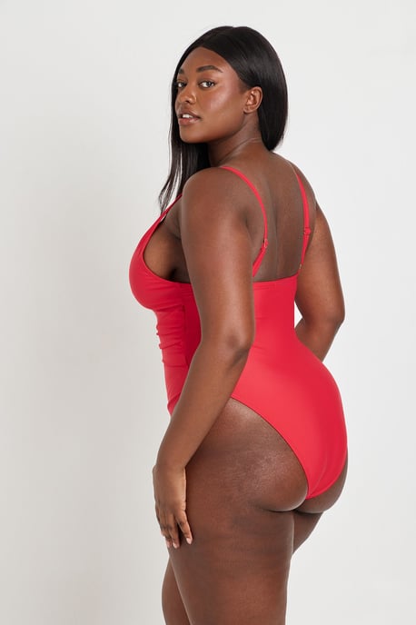 Plus Tummy Control O-ring Plunge Swimsuit - Image 2