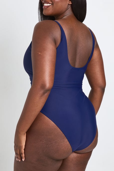 Plus Tummy Control Plunge Swimsuit - Image 2